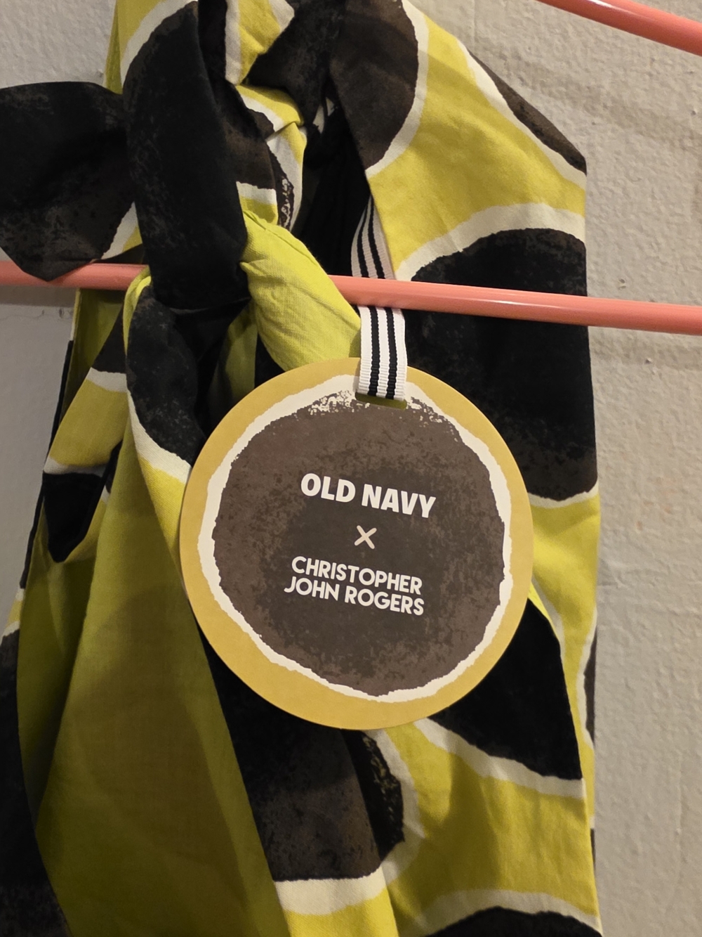 Old Navy x Christopher John Rogers Yellow & Black Printed Top